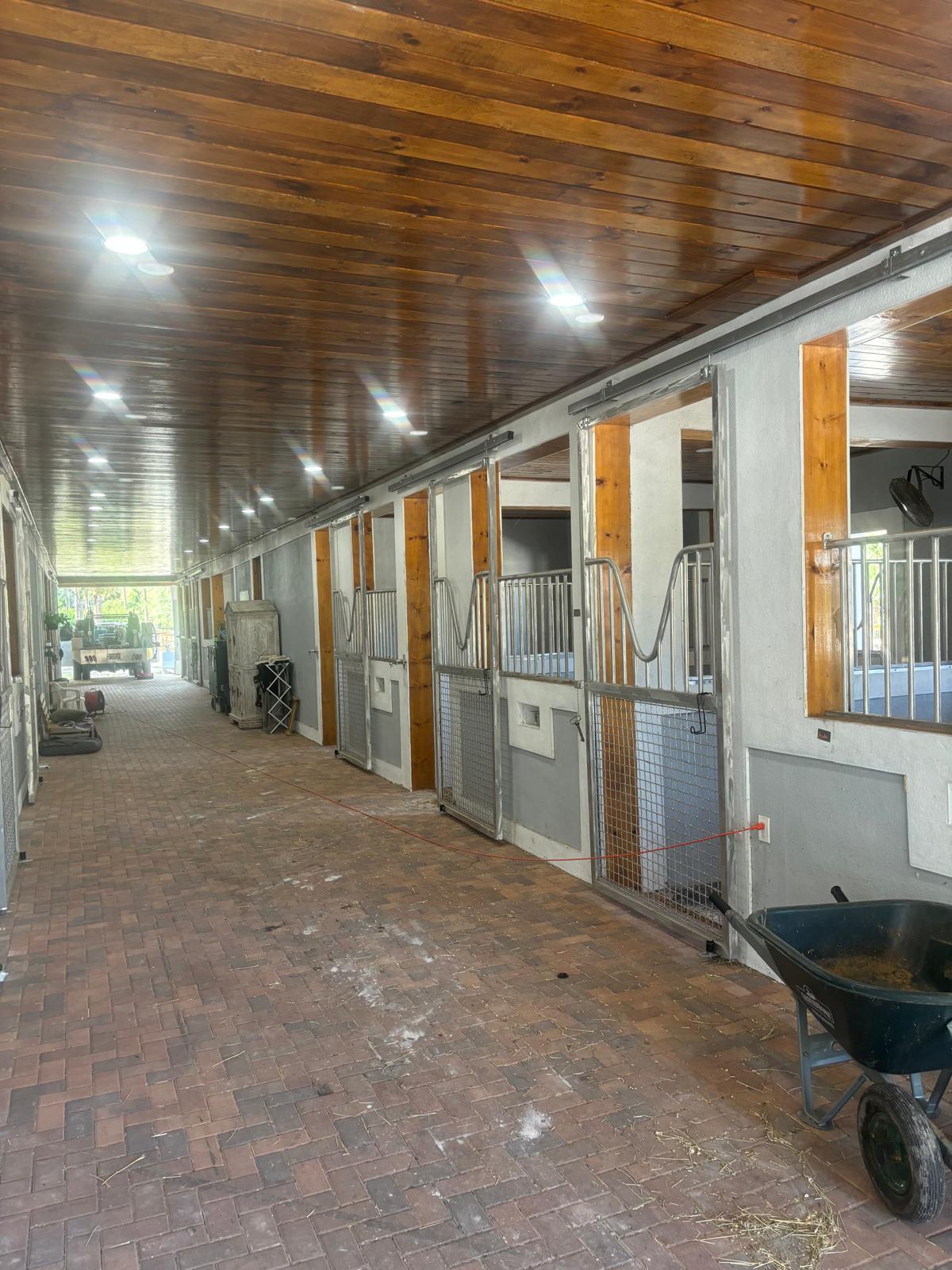 Finished horse stall view