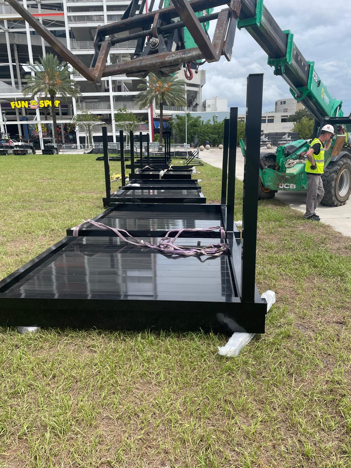 Metal structure at Camping World Stadium