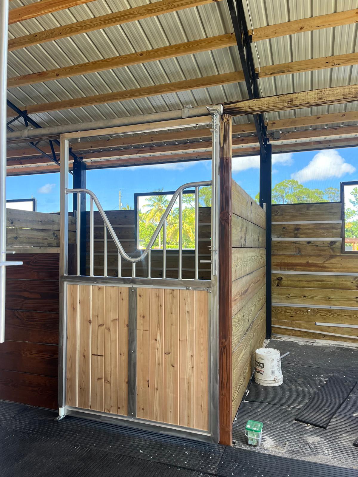 Custom aluminum horse stall