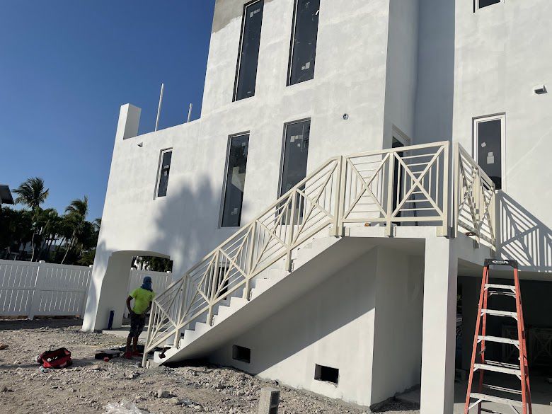 Decorative stair railings for a private home