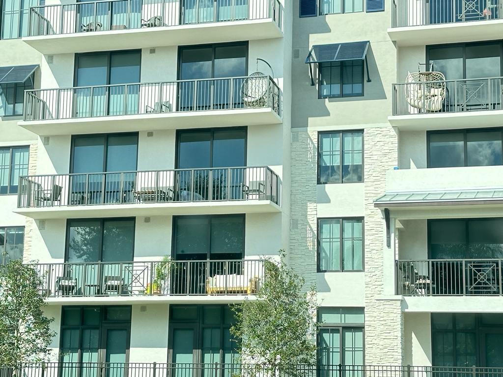 Architectural balcony railing at MIDTOWN The Ellsworth