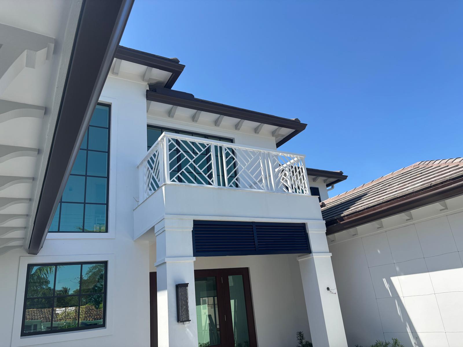 Modern aluminum interior staircase